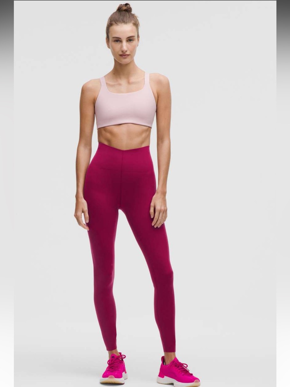 136. Lululemon Glow Up Super-High-Rise Tight 28" Magenta Smoke 10 (15” waist)